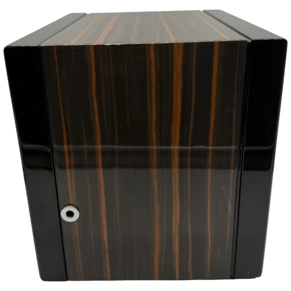 Dual‎ Automatic Watch Winder Box Wood Grain Digital LCD Touch Control Working